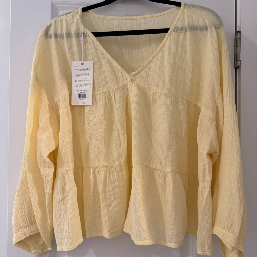 Esby Light Yellow Women's Top